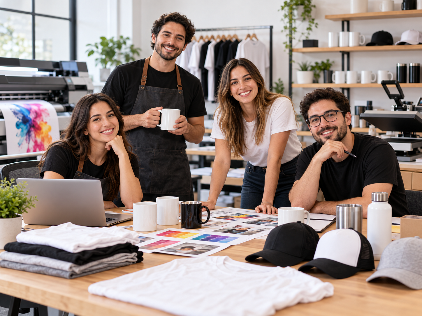 Producción rápida en taller de impresión